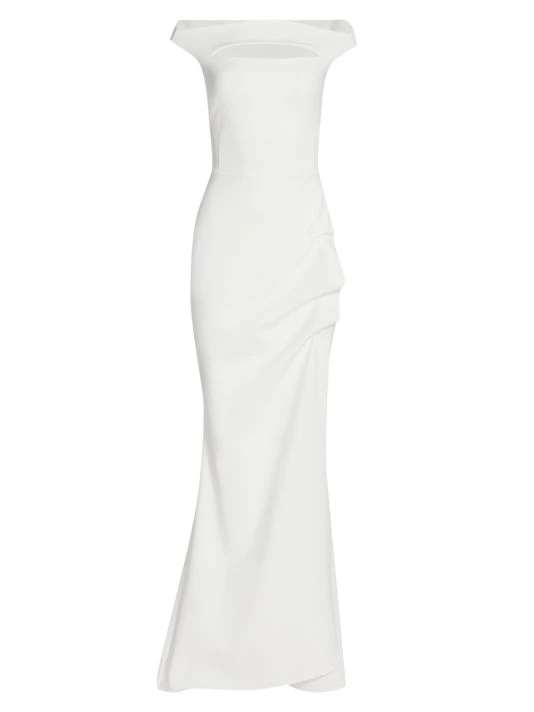 Chiara Boni La Petite Robe Melania Off-The-Shoulder Cutout Sheath Dress White 9 Chiara Boni La Petite Robe Melania Off-The-Shoulder Cutout Sheath Dress White - Image 7