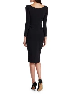 Chiara Boni La Petite Robe Kaya Pleated Detail Sheath Dress Black 6 Chiara Boni La Petite Robe Kaya Pleated Detail Sheath Dress Black -CHIARA BONI LA PETITE ROBE Sales unnamed file 1009