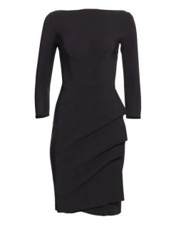 Chiara Boni La Petite Robe Cassandre Wrap-Effect Boatneck Dress