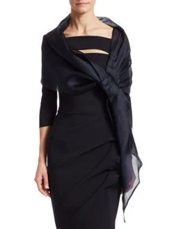 Chiara Boni La Petite Robe Eva Organza Shawl Black -CHIARA BONI LA PETITE ROBE Sales unnamed file 1059