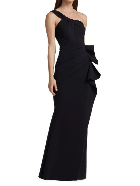 Chiara Boni La Petite Robe Seki One-Shoulder Gown Black 4 Chiara Boni La Petite Robe Seki One-Shoulder Gown Black - Image 2