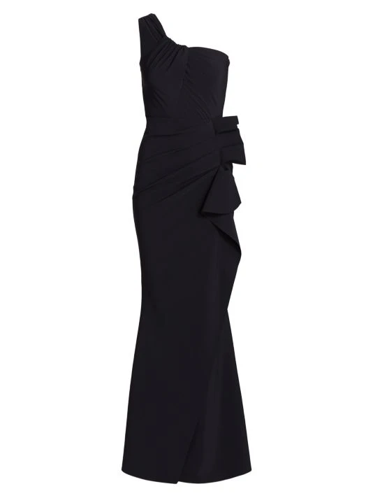 Chiara Boni La Petite Robe Seki One-Shoulder Gown Black 8 Chiara Boni La Petite Robe Seki One-Shoulder Gown Black - Image 6