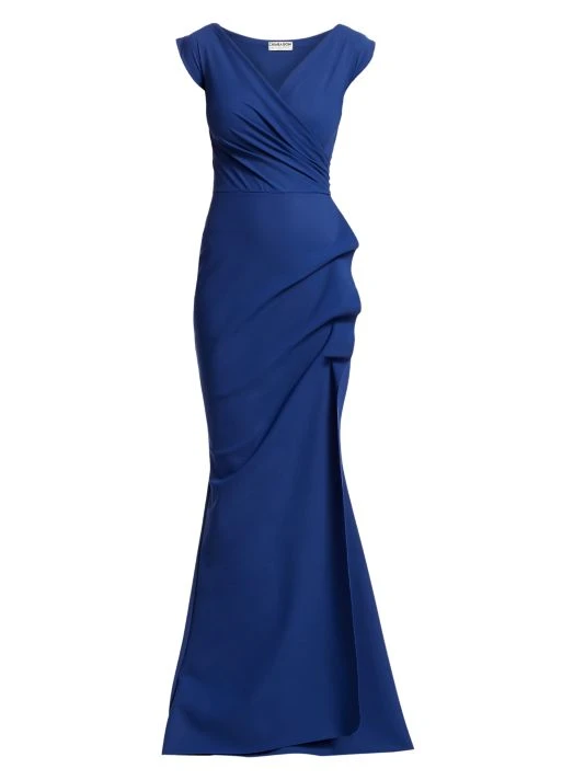 Chiara Boni La Petite Robe Egea Cap-Sleeve Jersey Gown Into The Sea 5 Chiara Boni La Petite Robe Egea Cap-Sleeve Jersey Gown Into The Sea - Image 3
