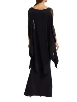 Chiara Boni La Petite Robe Kacey Illusion Mesh Caped Gown 6 Chiara Boni La Petite Robe Kacey Illusion Mesh Caped Gown -CHIARA BONI LA PETITE ROBE Sales unnamed file 1130