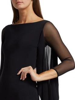 Chiara Boni La Petite Robe Kacey Illusion Mesh Caped Gown 7 Chiara Boni La Petite Robe Kacey Illusion Mesh Caped Gown -CHIARA BONI LA PETITE ROBE Sales unnamed file 1131