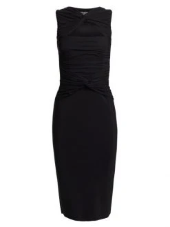 Chiara Boni La Petite Robe Audrine Ruched Cutout Bodycon Dress Geranium -CHIARA BONI LA PETITE ROBE Sales unnamed file 1167