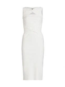 Chiara Boni La Petite Robe Audrine Ruched Cutout Bodycon Dress Geranium -CHIARA BONI LA PETITE ROBE Sales unnamed file 1169