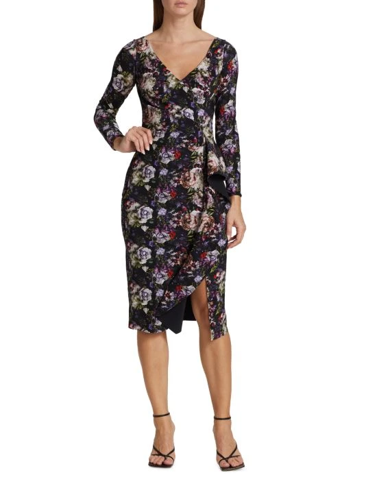 Chiara Boni La Petite Robe Dalmira Floral Ruffle-Embellished Dress 4 Chiara Boni La Petite Robe Dalmira Floral Ruffle-Embellished Dress - Image 2