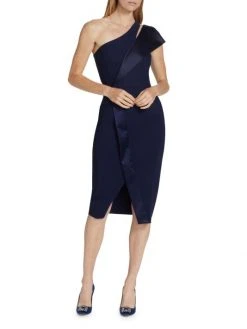 Chiara Boni La Petite Robe Ricostancia One-Shoulder Satin-Trim Dress 11 Chiara Boni La Petite Robe Ricostancia One-Shoulder Satin-Trim Dress -CHIARA BONI LA PETITE ROBE Sales unnamed file 1186