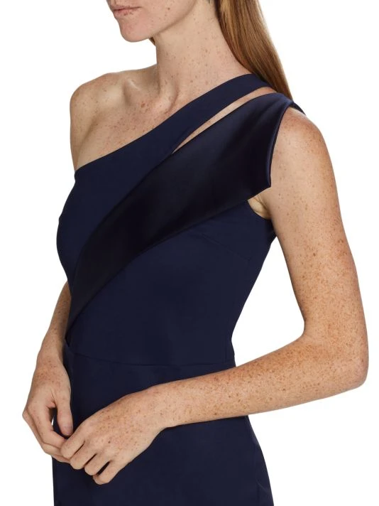 Chiara Boni La Petite Robe Ricostancia One-Shoulder Satin-Trim Dress 8 Chiara Boni La Petite Robe Ricostancia One-Shoulder Satin-Trim Dress - Image 6
