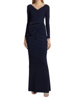 Chiara Boni La Petite Robe Kaya Long-Sleeve Mermaid Gown 11 Chiara Boni La Petite Robe Kaya Long-Sleeve Mermaid Gown -CHIARA BONI LA PETITE ROBE Sales unnamed file 1193