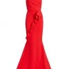 Chiara Boni La Petite Robe Keke Ruffled Jersey Gown Geranium -CHIARA BONI LA PETITE ROBE Sales unnamed file 1219