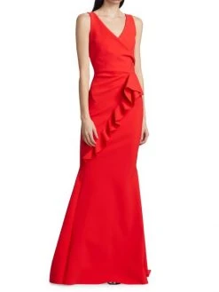 Chiara Boni La Petite Robe Keke Ruffled Jersey Gown Geranium 8 Chiara Boni La Petite Robe Keke Ruffled Jersey Gown Geranium -CHIARA BONI LA PETITE ROBE Sales unnamed file 1220