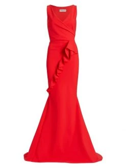 Chiara Boni La Petite Robe Keke Ruffled Jersey Gown Geranium 9 Chiara Boni La Petite Robe Keke Ruffled Jersey Gown Geranium -CHIARA BONI LA PETITE ROBE Sales unnamed file 1221