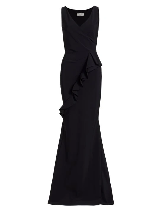 Chiara Boni La Petite Robe Keke Ruffled Jersey Gown Geranium 7 Chiara Boni La Petite Robe Keke Ruffled Jersey Gown Geranium - Image 5