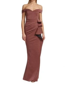 Chiara Boni La Petite Robe Radoslava Ruffled Off-The-Shoulder Gown -CHIARA BONI LA PETITE ROBE Sales unnamed file 125