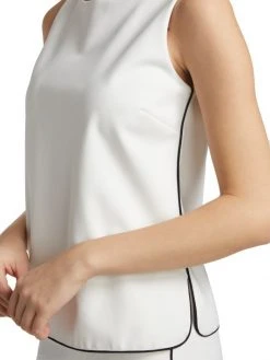 Chiara Boni La Petite Robe Vanesa Piping Sleeveless Blouse -CHIARA BONI LA PETITE ROBE Sales unnamed file 1276