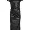 Chiara Boni La Petite Robe Mei Faux Leather Midi Dress -CHIARA BONI LA PETITE ROBE Sales unnamed file 1278