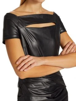 Chiara Boni La Petite Robe Mei Faux Leather Midi Dress 14 Chiara Boni La Petite Robe Mei Faux Leather Midi Dress -CHIARA BONI LA PETITE ROBE Sales unnamed file 1283