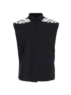 Chiara Boni La Petite Robe Fusae Button-Up Sleeveless Blouse