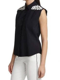 Chiara Boni La Petite Robe Fusae Button-Up Sleeveless Blouse -CHIARA BONI LA PETITE ROBE Sales unnamed file 1288