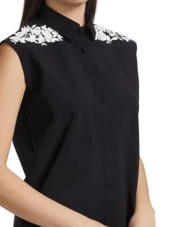 Chiara Boni La Petite Robe Fusae Button-Up Sleeveless Blouse -CHIARA BONI LA PETITE ROBE Sales unnamed file 1290