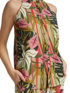Chiara Boni La Petite Robe Yanet Tropical Print Sleeveless Blouse 7 Chiara Boni La Petite Robe Yanet Tropical Print Sleeveless Blouse -CHIARA BONI LA PETITE ROBE Sales unnamed file 1388