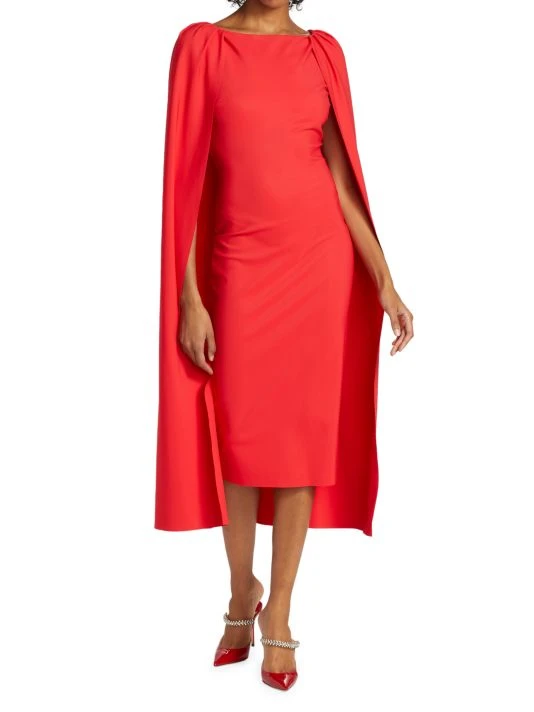 Chiara Boni La Petite Robe Takara Petite Jersey Cape Dress 4 Chiara Boni La Petite Robe Takara Petite Jersey Cape Dress - Image 2