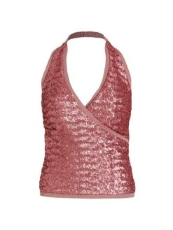 Chiara Boni La Petite Robe Li Metallic Halter Top