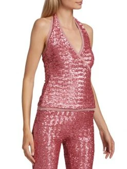 Chiara Boni La Petite Robe Li Metallic Halter Top -CHIARA BONI LA PETITE ROBE Sales unnamed file 1400