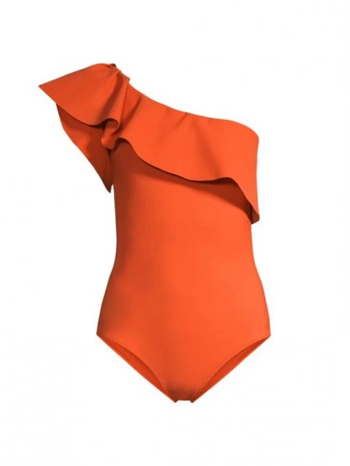 Chiara Boni La Petite Robe Eli Ruffle One-Piece Swimsuit Tangerine 2 Chiara Boni La Petite Robe Eli Ruffle One-Piece Swimsuit Tangerine -CHIARA BONI LA PETITE ROBE Sales unnamed file 1422