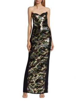 Chiara Boni La Petite Robe Merlina Camo Sequined Gown 4 Chiara Boni La Petite Robe Merlina Camo Sequined Gown -CHIARA BONI LA PETITE ROBE Sales unnamed file 1428