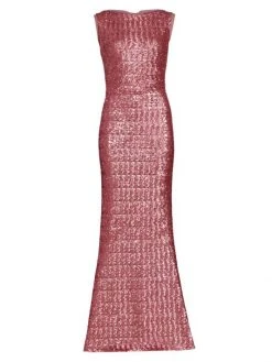 Chiara Boni La Petite Robe Liria Sequined Back-Cutout Gown