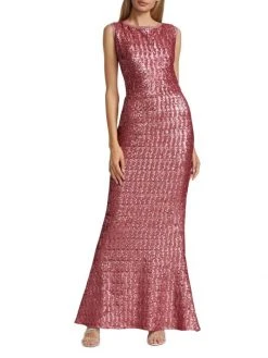Chiara Boni La Petite Robe Liria Sequined Back-Cutout Gown -CHIARA BONI LA PETITE ROBE Sales unnamed file 1435