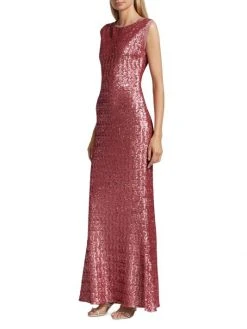 Chiara Boni La Petite Robe Liria Sequined Back-Cutout Gown -CHIARA BONI LA PETITE ROBE Sales unnamed file 1436