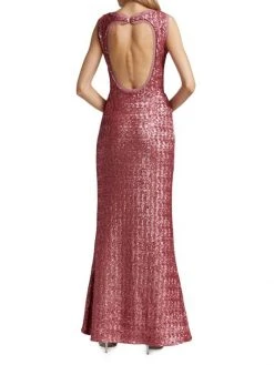 Chiara Boni La Petite Robe Liria Sequined Back-Cutout Gown -CHIARA BONI LA PETITE ROBE Sales unnamed file 1437