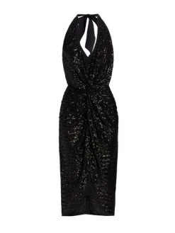 Chiara Boni La Shop 22 Chiara Boni La Petite Robe Velma Sequined Halter Dress