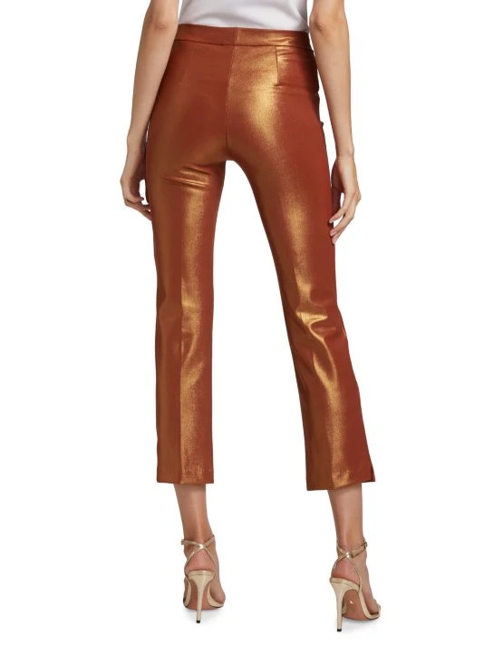 Chiara Boni La Petite Robe Nuccia Metallic Ankle-Length Pants 7 Chiara Boni La Petite Robe Nuccia Metallic Ankle-Length Pants - Image 5