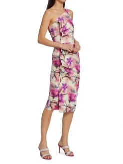 Chiara Boni La Petite Robe Floral Print One-Shoulder Dress -CHIARA BONI LA PETITE ROBE Sales unnamed file 148