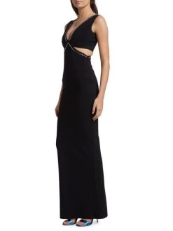 Chiara Boni La Petite Robe Silvina Embellished Cut-Out Gown -CHIARA BONI LA PETITE ROBE Sales unnamed file 1483