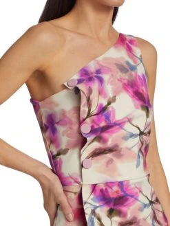 Chiara Boni La Petite Robe Floral Print One-Shoulder Dress -CHIARA BONI LA PETITE ROBE Sales unnamed file 150