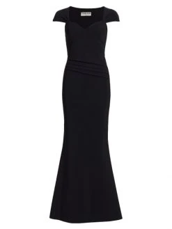 Chiara Boni La Petite Robe Sinny Cap-Sleeve Jersey Gown