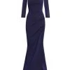 Chiara Boni La Petite Robe Glittery Jersey Bateau-Neck Gown