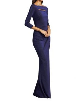 Chiara Boni La Petite Robe Glittery Jersey Bateau-Neck Gown -CHIARA BONI LA PETITE ROBE Sales unnamed file 1571