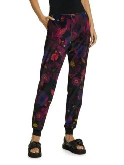 Chiara Boni La Petite Robe Kris Floral Velvet Joggers 4 Chiara Boni La Petite Robe Kris Floral Velvet Joggers -CHIARA BONI LA PETITE ROBE Sales unnamed file 1577
