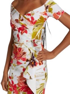 Chiara Boni La Petite Robe Silveria Floral Ruffle Midi Dress 7 Chiara Boni La Petite Robe Silveria Floral Ruffle Midi Dress -CHIARA BONI LA PETITE ROBE Sales unnamed file 164
