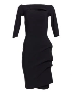 Chiara Boni La Petite Robe Kate Ruffled Three-Quarter Sleeve Bodycon Dress Passion -CHIARA BONI LA PETITE ROBE Sales unnamed file 1652