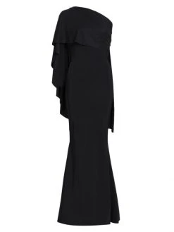 Chiara Boni La Petite Robe Lamya Long Evening Gown Black -CHIARA BONI LA PETITE ROBE Sales unnamed file 1658