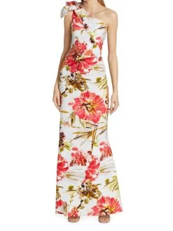 Chiara Boni La Petite Robe Gosia Floral One-Shoulder Flounce Gown 4 Chiara Boni La Petite Robe Gosia Floral One-Shoulder Flounce Gown -CHIARA BONI LA PETITE ROBE Sales unnamed file 168