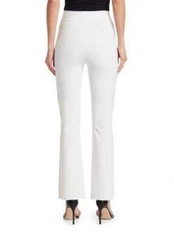 Chiara Boni La Petite Robe Venusette High-Waist Straight-Leg Pull-On Pants White -CHIARA BONI LA PETITE ROBE Sales unnamed file 1681